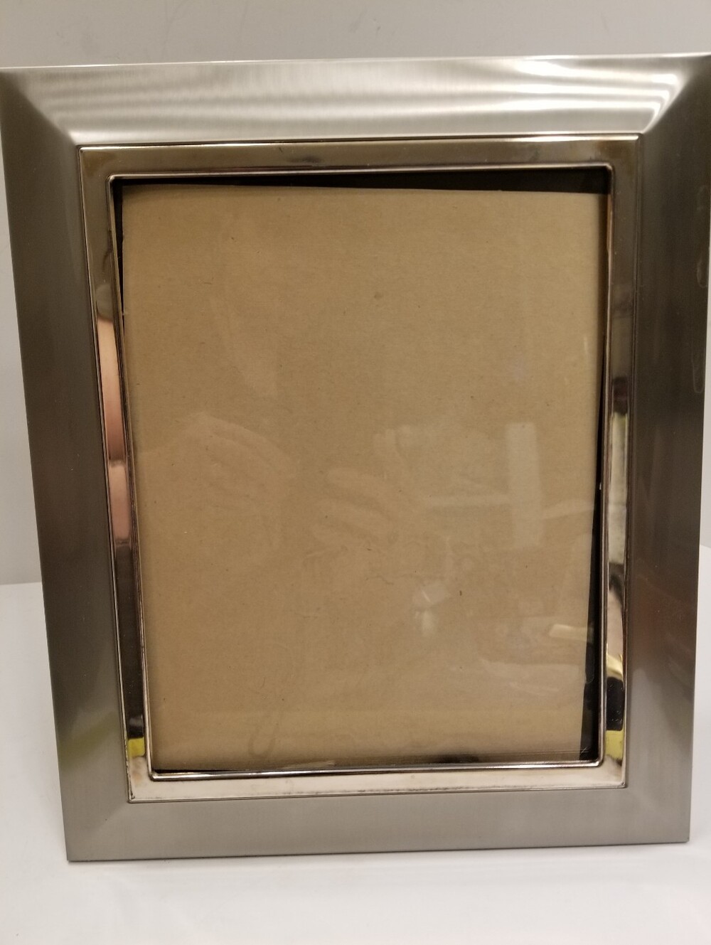 Neiman Marcus Vintage 8x10 Two-Tone Silver & Rose Gold Metal Frame Luxe